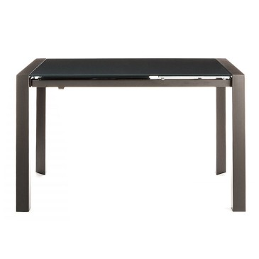 Extendable table Balt by OresteLuchetta with glass top