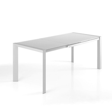 Table extensible Balt par OresteLuchetta avec plateau en verre