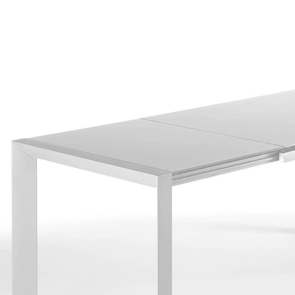 Table extensible Balt par OresteLuchetta avec plateau en verre