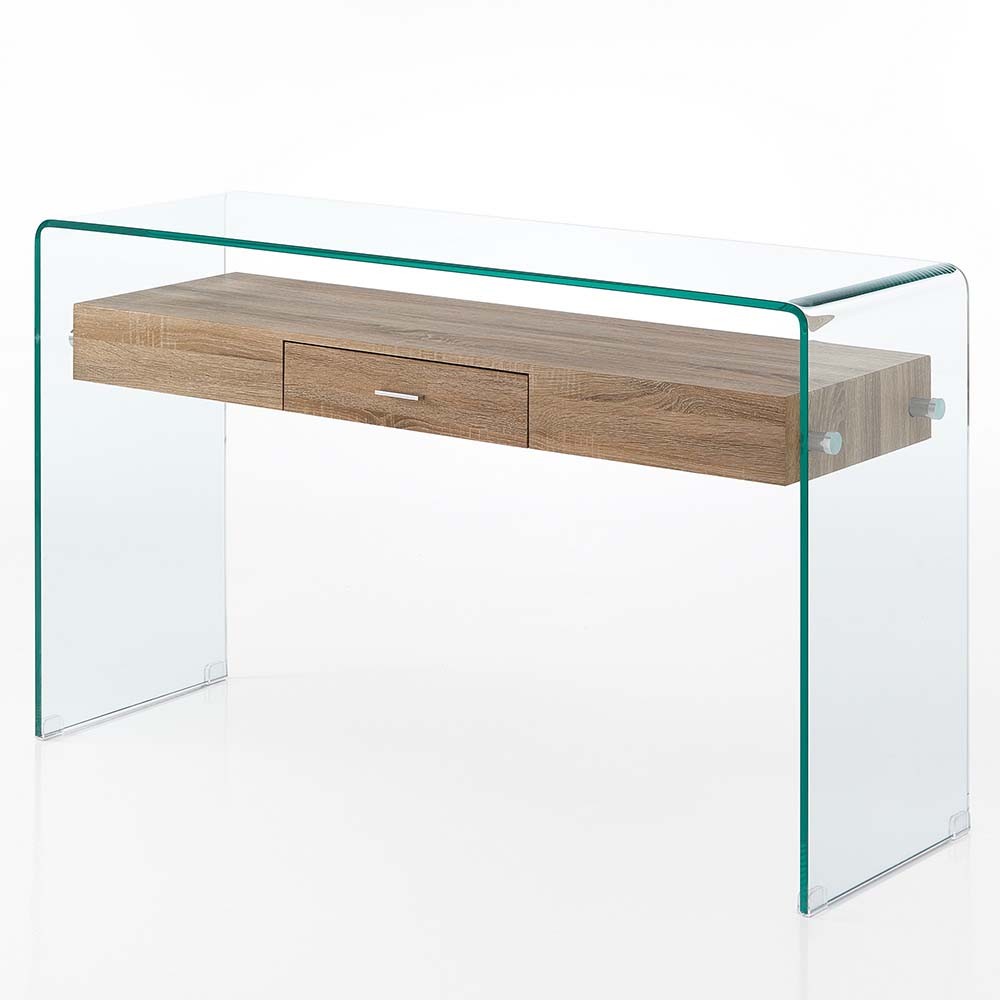 Console ou bureau en verre Lucie idéal pour l'entrée | Kasa-Store