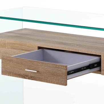 Console ou bureau en verre Lucie idéal pour l'entrée | Kasa-Store