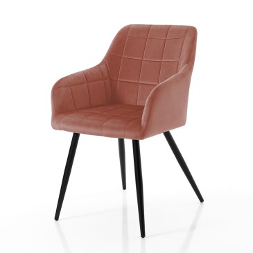 Irving Pink fauteuil bekleed met stof | Oreste Luchetta