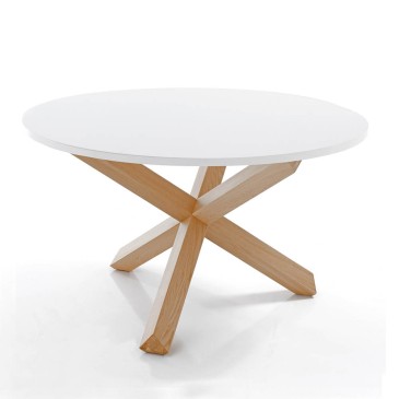 Round solid wood table | Nordic style