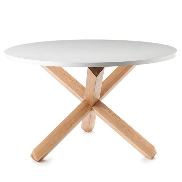 Ronde massief houten tafel | Scandinavische stijl