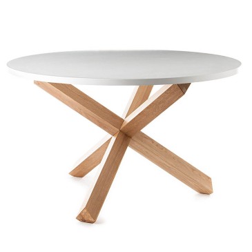 Ronde massief houten tafel | Scandinavische stijl