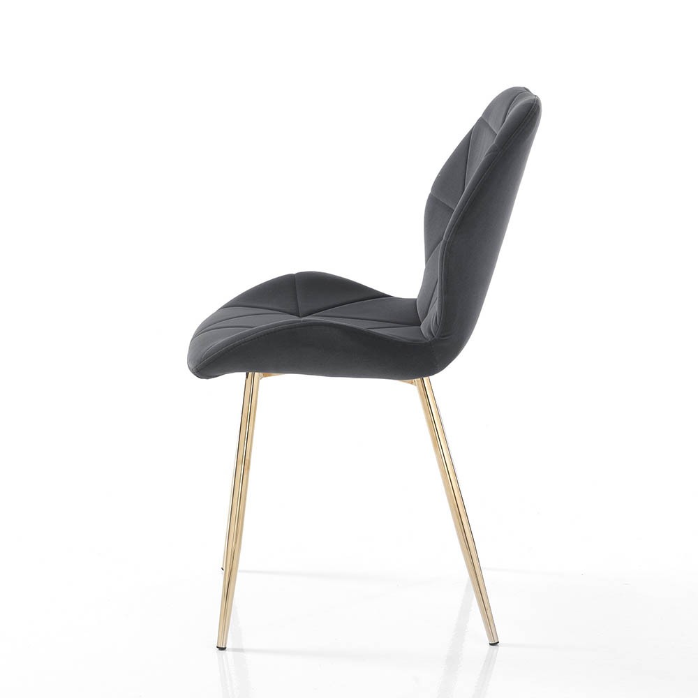 Chaise Virginia Gold Grey au design moderne | Oreste Luchetta