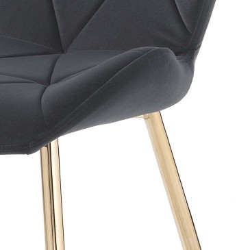 Virginia Gold Grey stol med modern design | Oreste Luchetta