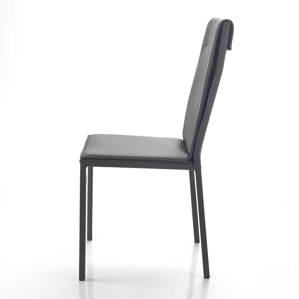 Tomasucci Camy chair with a particular design, covered in eco-leather