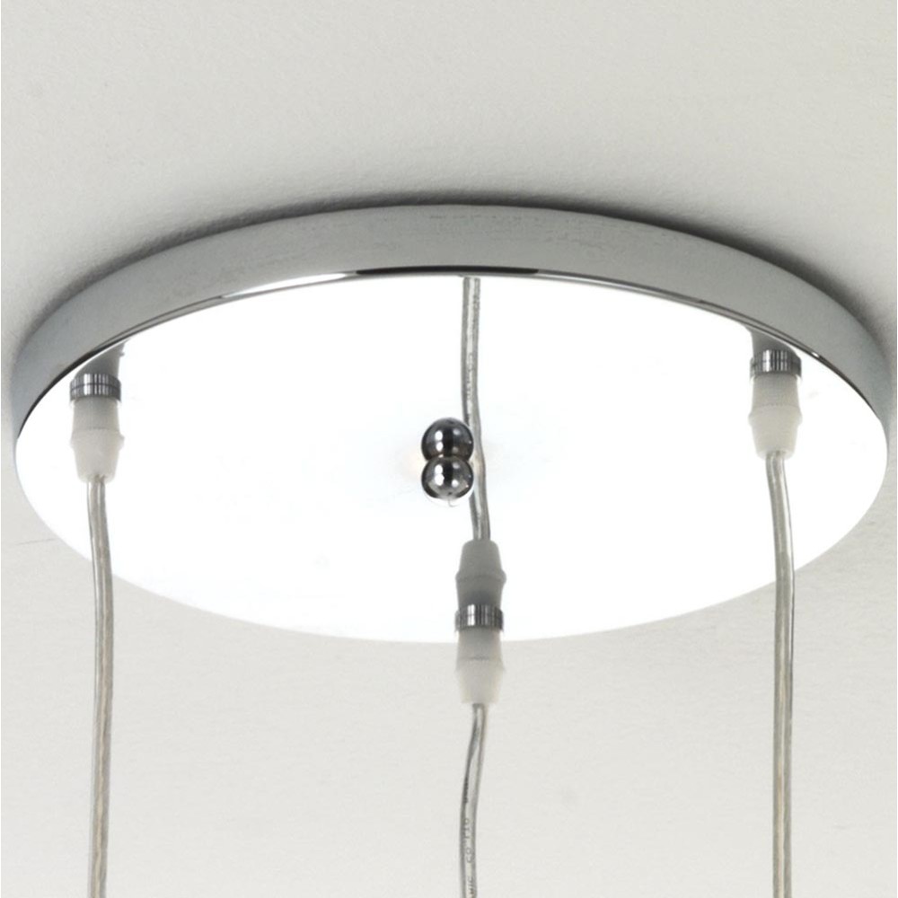 3-light chandelier Leonora by OresteLuchetta with cup-shaped diffuser