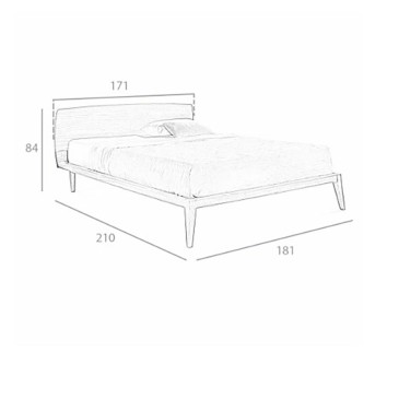 Cama doble de Angel Cerdà adecuada para dormitorios modernos