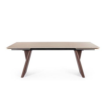 Maiki extendable table by Bizzotto with porcelain stoneware top