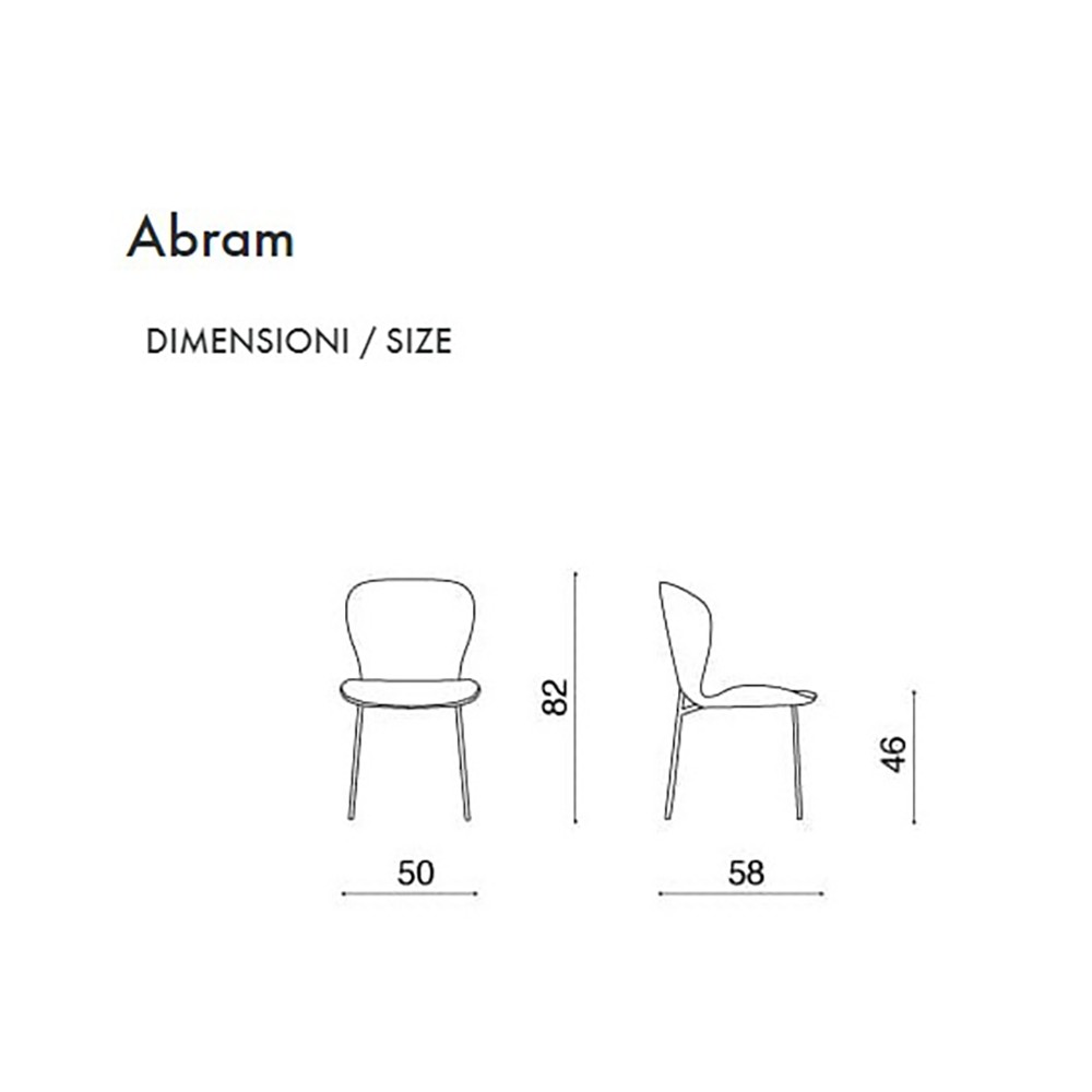 Chaise rembourrée Capodarte Abram | Conception fabriquée en Italie