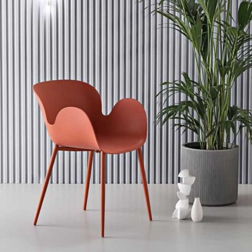 Chaise Capodarte Fluo en polypropylène adaptée à l'intérieur et à l'extérieur