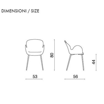 Capodarte Fluo chair made of polypropylene suitable for indoor and outdoor use