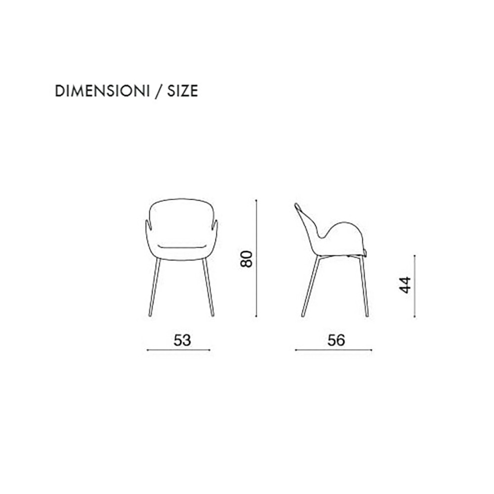 Capodarte Fluo chair made of polypropylene suitable for indoor and outdoor use