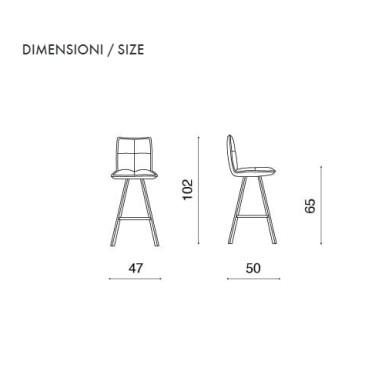 Sila stool: modern design by Capodarte | made in Italy