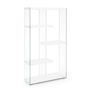 Librería de cristal apta para salón u oficina | Tienda Kasa