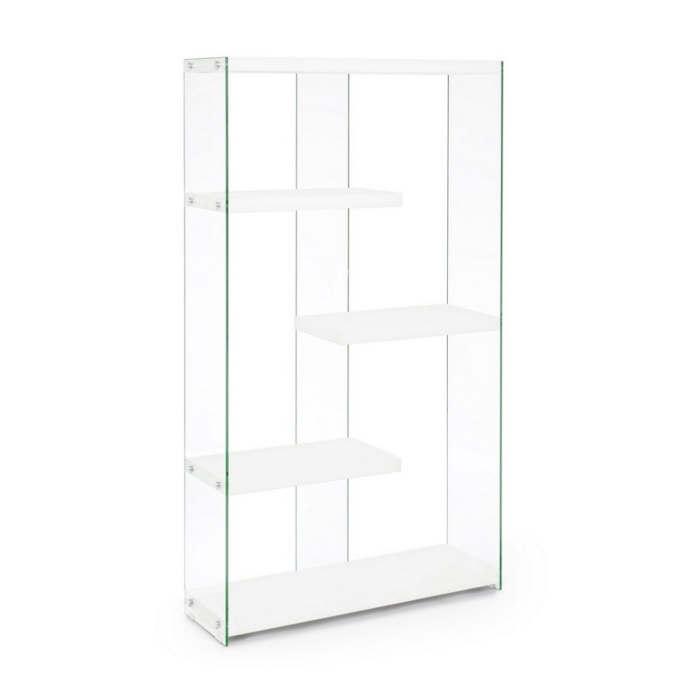 Librería de cristal apta para salón u oficina | Tienda Kasa