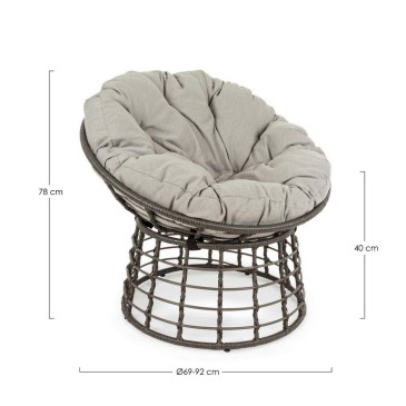 Fauteuil de jardin avec coussin pour les amateurs de détente | Kasa-Store