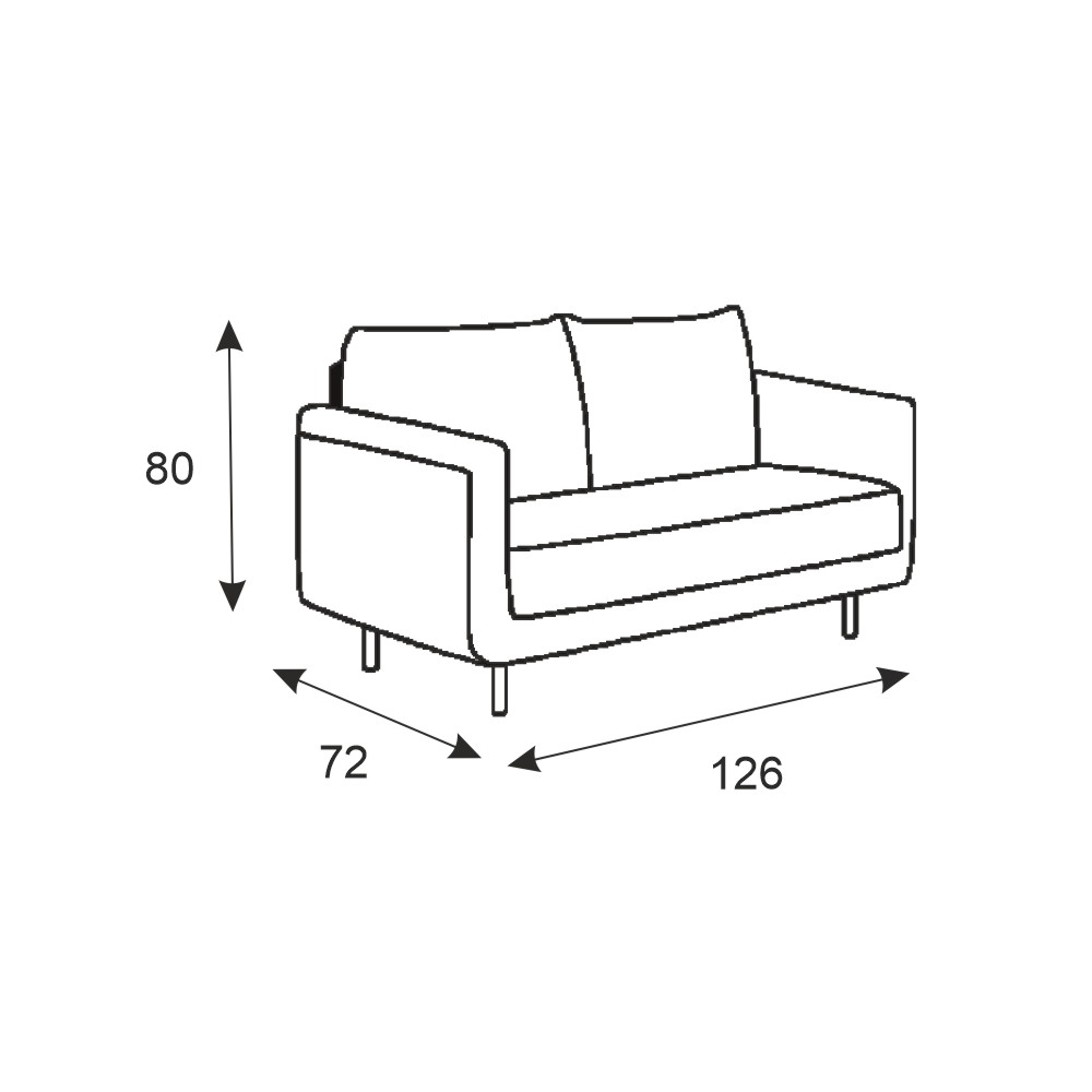 2/3-zitsbank in stof: comfort en design