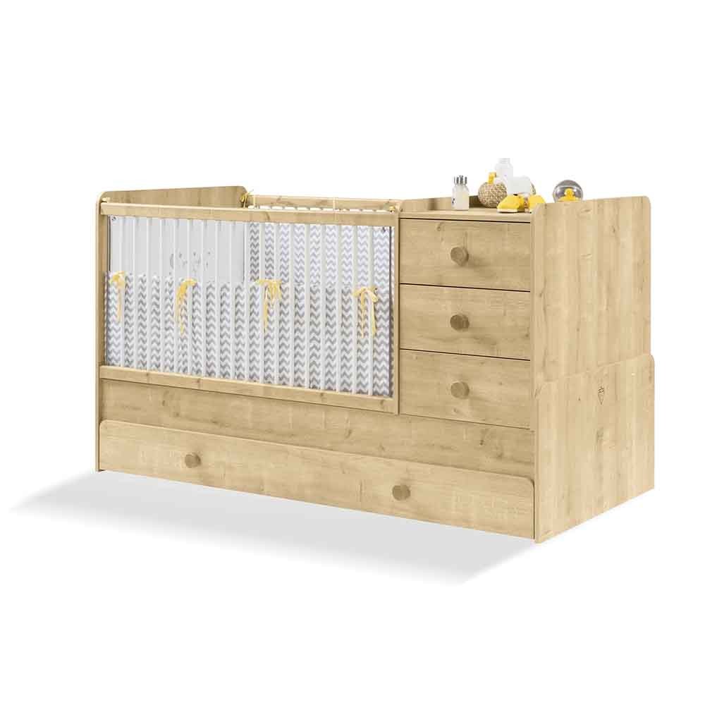 Mocha Baby Bad evolutionary cot from cradle to large bed