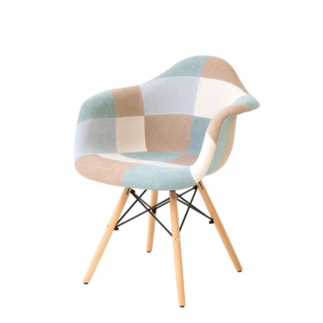 Assise en patchwork moelleux, Sofie la chaise design classique