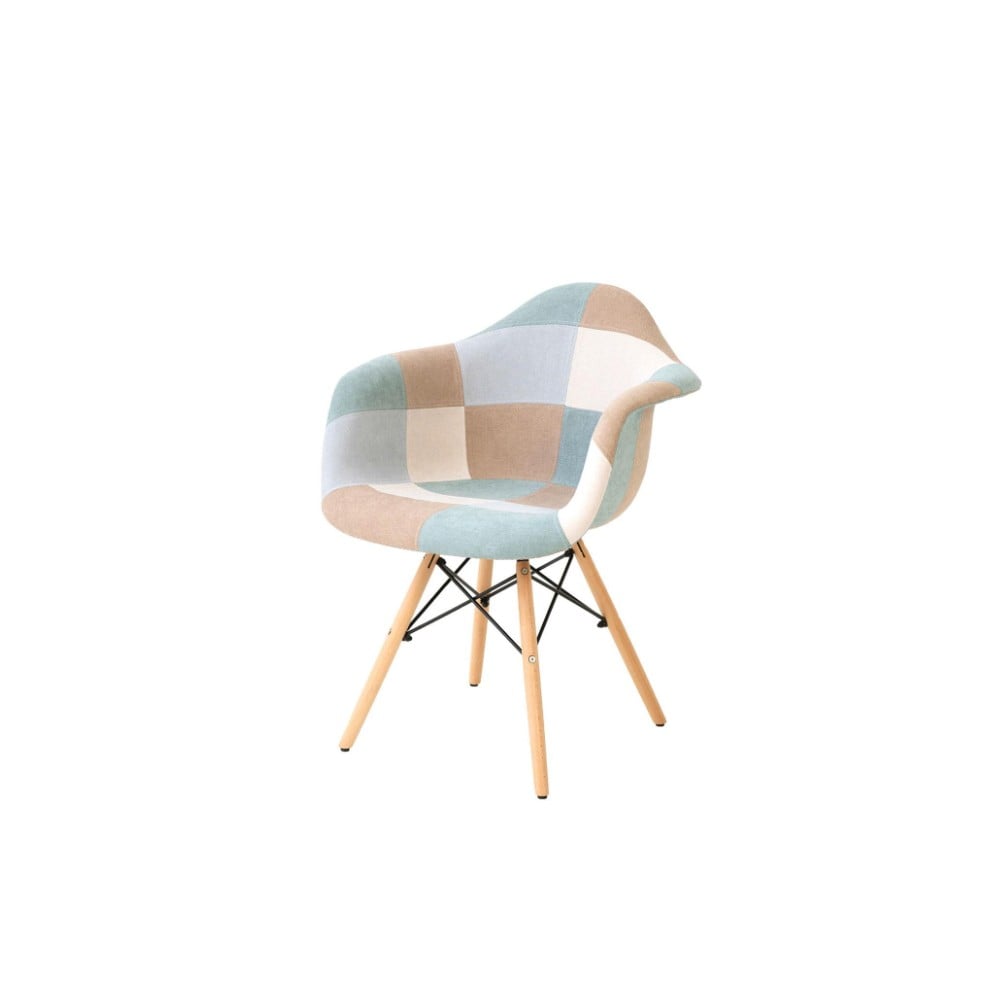 Assise en patchwork moelleux, Sofie la chaise design classique