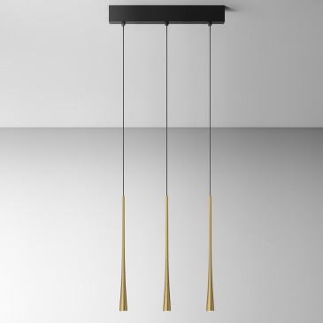 Suspensão Linear com 3 LEDs - Design Moderno,