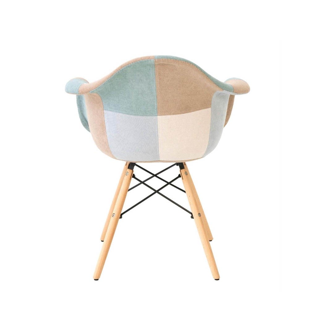 Assise en patchwork moelleux, Sofie la chaise design classique