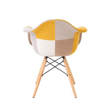 Soft patchwork seat, Sofie the classic design chair