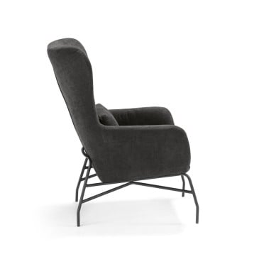 Fauteuil FRY Ikone Casa : Élégance et Confort en Tissu et Métal