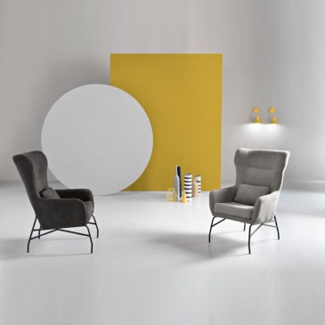 FRY Ikone Casa Armchair: Elegance and Comfort in Fabric and Metal