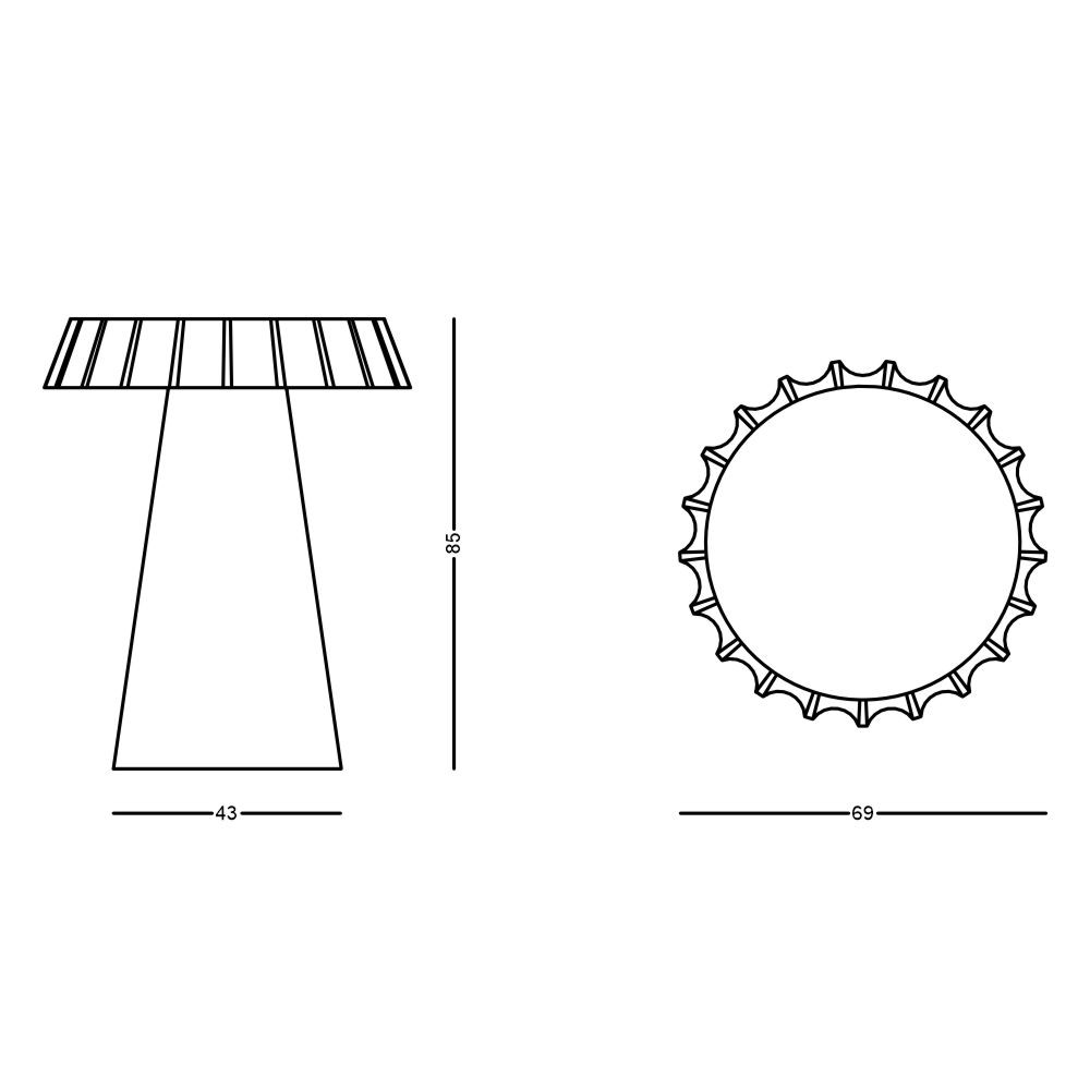 Fizzz tuintafel van Slide design | kasa-store