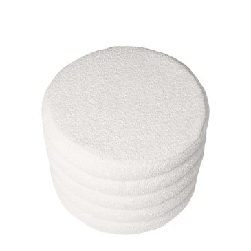 Pouf de rangement Harry de Somcasa recouvert de tissu shearling