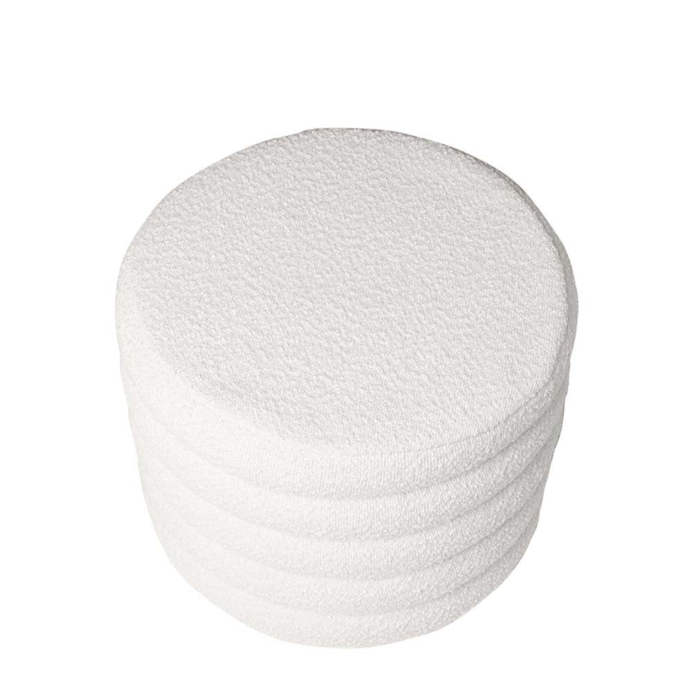 Harry storage pouf by Somcasa covered in shearling fabric