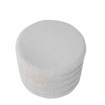 Pouf de rangement Harry de Somcasa recouvert de tissu shearling