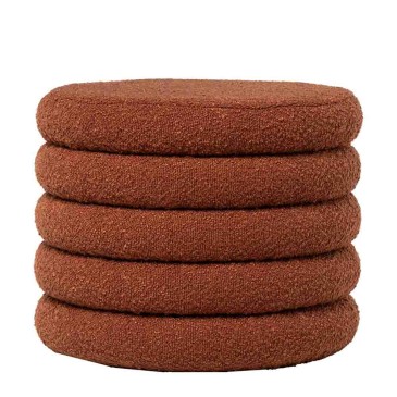 Pouf de rangement Harry de Somcasa recouvert de tissu shearling