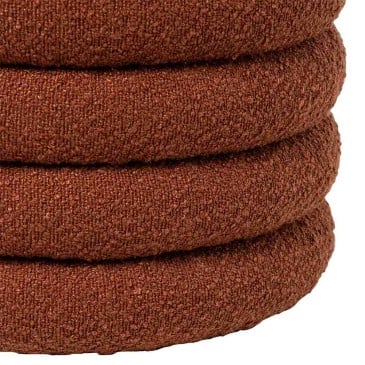 Pouf de rangement Harry de Somcasa recouvert de tissu shearling