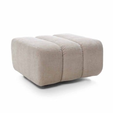 Pouf in fine fabric from the Zürich collection by Puszman