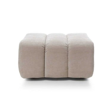 Pouf in fine fabric from the Zürich collection by Puszman