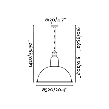 Lampada a Sospensione in Acciaio Lou | Design Moderno, Faro Barcelona