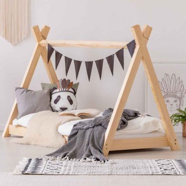 Tipi-förmiges Einzelbett, geeignet für moderne Schlafzimmer