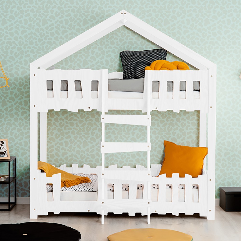 House-shaped bunk bed suitable for children's bedrooms