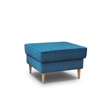 Puszman pouf Tivoli dal design scandinavo in tessuto di velluto