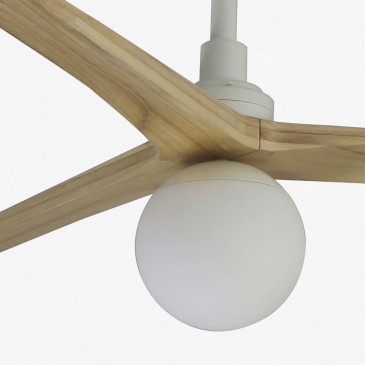 Ventilatore soffitto in Legno Faro Barcelona, con Luce Integrata