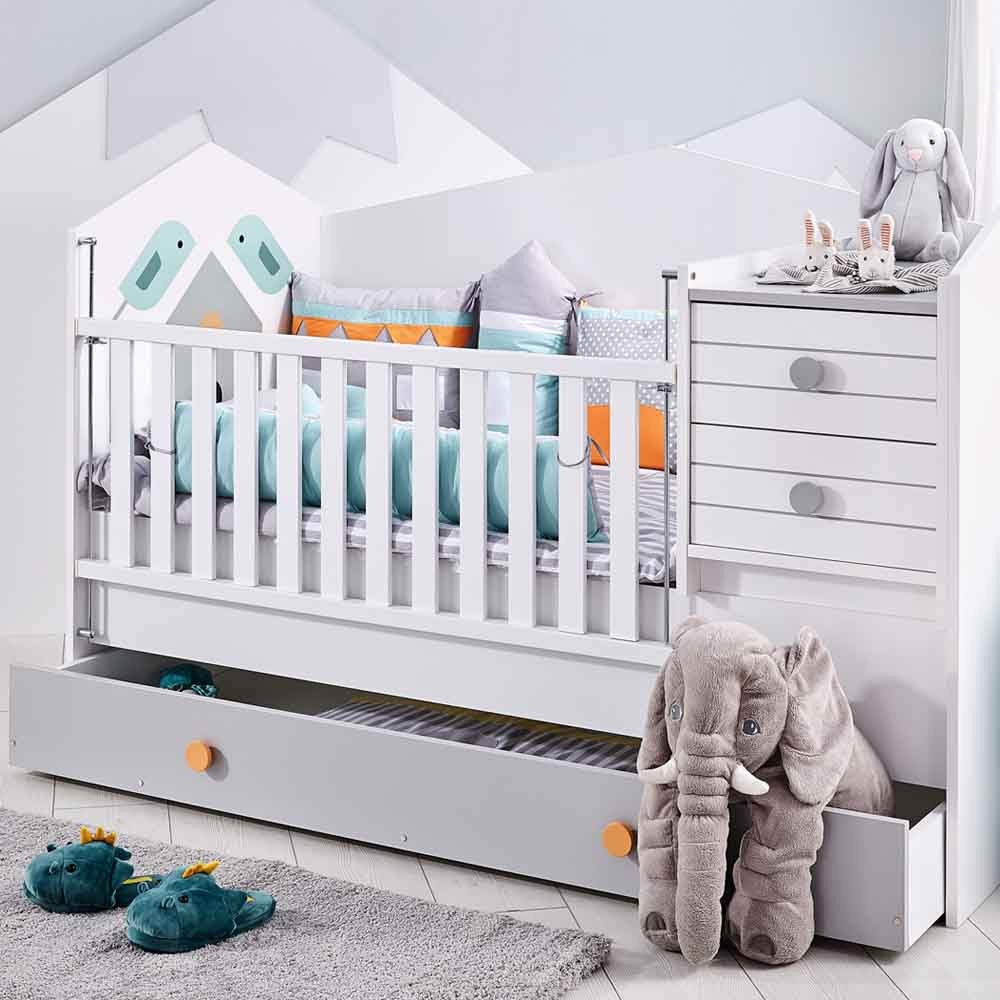 Bird Line Convertible Bed: Grows with Your Child