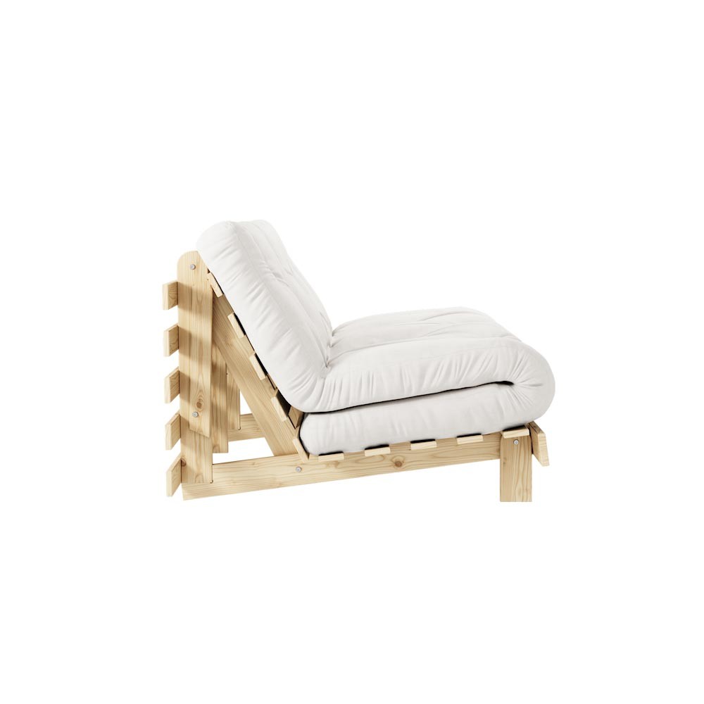 Roots slaapbank 140/160 in grenenhout - chaise longue en bed