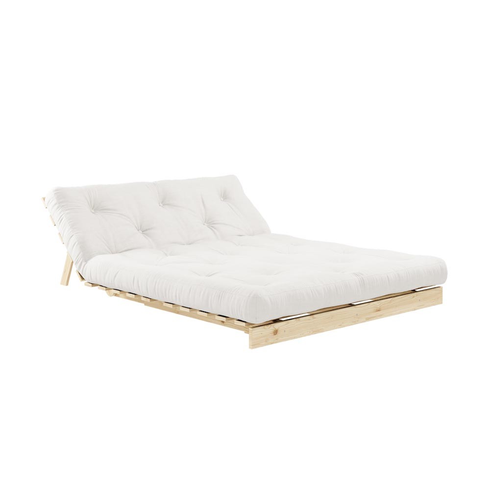 Roots slaapbank 140/160 in grenenhout - chaise longue en bed