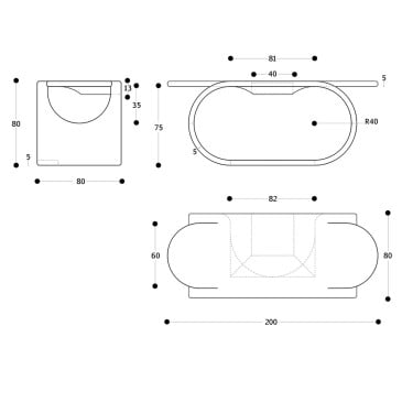 Mesa de escritório de luxo Ring | Zad Itália