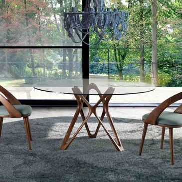 Modern wood and glass table 1108 | Angel Cerdà